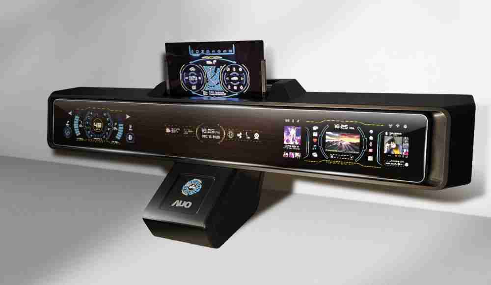 蓝狮在线Micro LED沉浸式车舱显示方案结合 可卷式、、可伸缩的Micro LED应用并可呈现不同的质感纹路，，展现人性化设计