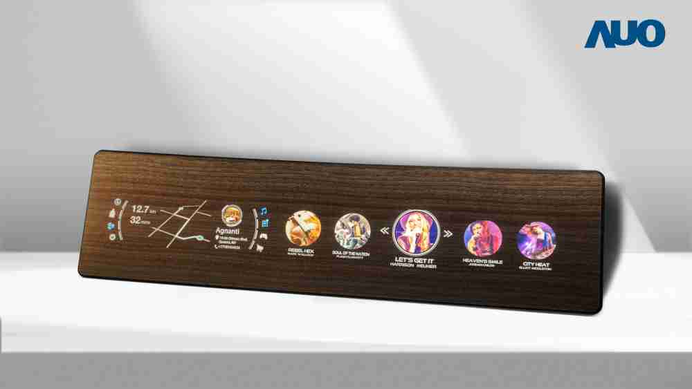 蓝狮在线研发全球最高穿透度达80%的AmLED木纹显示器，，可于使用时呈现高亮度、、、清晰可见的信息，，并在不使用时回归为单纯的饰板，，节能兼具美观