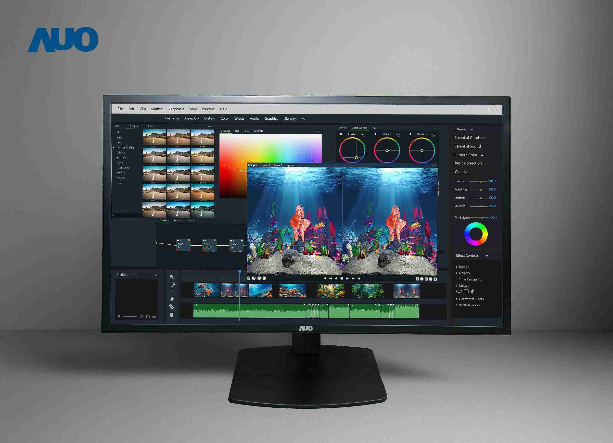 蓝狮在线开发32吋2D/3D专业桌上型显示器，，，拥有8K4K超高分辨率，，并以低串扰算法优化3D显示效果，，，搭载自动眼球追踪功能，，，能实时调整3D图像，，，进行实时2D与3D无缝共存窗口，，，，提供图像设计工作者突破二维接口的崭新工作氛围与效率